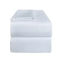 undefined - Juego Sabana King Microfibra Embozada Blanca