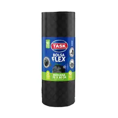 TASK - Bolsa Basura Cierre Fácil 70x90cm Rollo X10Und Mediana Negro