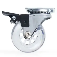 MADECENTRO - Rodachina Trans Con Freno 40 Kilos H: 64 Mm