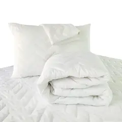 HOGARETO - Protector Colchón Cama Doble + 2 Fundas Acolchadas