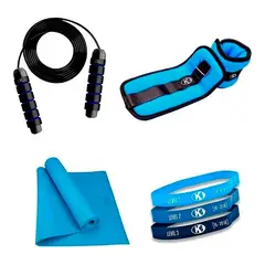 K6 - Kit Equipo Pesa Tobillera Mat Lazo Banda 4X1