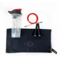 K6 - Kit Equipo Entrena Lazo Toalla Shaker 3X1