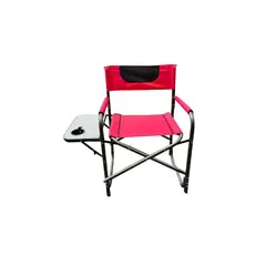 SEASONAL TRENDS - Silla Plegable Camping Con Brazos Tipo Director Roja