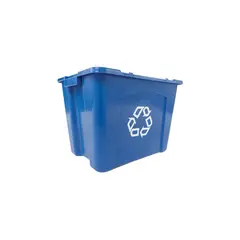 RUBBERMAID - Contenedor para Reciclaje Apilable Color Azul de 52.99 L