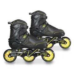 QMAX - Patines En Linea Semiprofesional Talla M (De 35 A 38) Speed Pro Amarillo