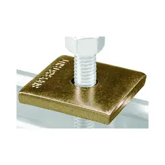 SUPERSTRUT - Arandela Cuadrada para Conduit Metálico en Acero Galvanizado Dorado