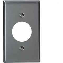 LEVITON - Tapa de Pared Metálica 84004-40 para Toma Media Vuelta