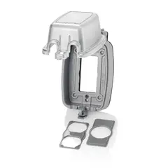 LEVITON - Tapa Exterior Intemperie Vertical 5980-Ucl con Placas Adaptadoras