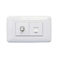 GENERICO - Toma Televisión + Teléfono Vcp Electric Ws161-Tv+Tel