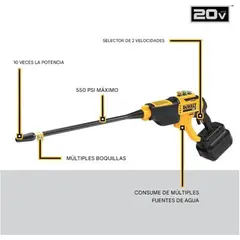 DEWALT - Limpiador Eléctrico Inalámbrico 20 V 550 Psi