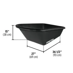 TRUPER - Carretilla O Buggy Antipinchazo Capacidad 142 L
