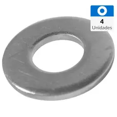 FIXSER - Arandela Plana Mm Zinc M4 4 Unidades