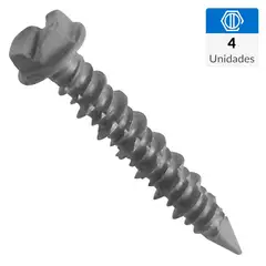 FIXSER - Tornillo Concreto Cabeza Hexagonal Azul 3/16" X 2-1/4" (4U)