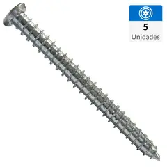 FIXSER - Tornillo Ranura Torx Pvc-Concreto M7.5/6.5X110 Ruspert (5U)