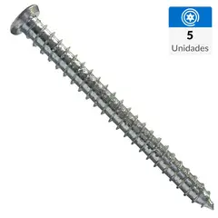 FIXSER - Tornillo Ranura Torx Pvc-Concreto M7.5/6.5X100 Ruspert (5U)