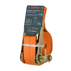 TRUPER - Reata O Eslinga Con Ratchet Para Carga Pesada Máximo 6 Ton