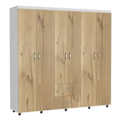 RTA DESIGN - Closet Bariloche 200X200X50 Rta Blanco Madera natural