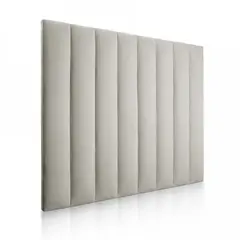 BANZAY - Cabecero Paneles Cama Sencilla - Gris Plata