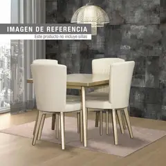 ELITE LIVING - Mesa Comedor Regina 4 Puestos Champan/Champan