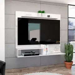 VIRTUAL MUEBLES - Combo Habitación Basil Panel de TV + Escritorio