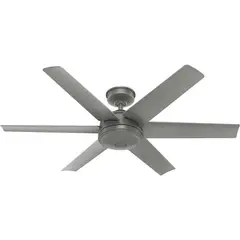 HUNTER FAN - Ventilador de Techo Jetty de 132.08 cm de Diámetro en Color Plateado Mate de 5503 CFM