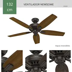 HUNTER FAN - Ventilador De Techo Decorativo Sin Luz 5 Aspas 4335 CFM