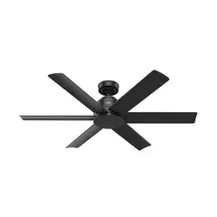 HUNTER FAN - Ventilador De Techo Industrial Sin Luz 6 Aspas 5628 CFM Negro