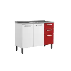 BERTOLINI - Mueble Infe De Cocina 120 cm En Acero Con La