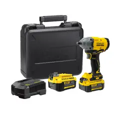 STANLEY - Llave Impacto 20V Brushless 1/2 Pulgada 2 Baterías 4Ah