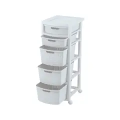 RIMAX - Cajonero Shia 5 Gavetas 33X87.5X39 cm Blanco
