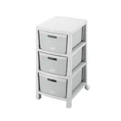 RIMAX - Cajonero Fique 3 Gavetas Gris