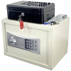 ATLANTIS - Kit Grande de Caja Fuerte Digital + Caja Menor Grande 25 cm X 30 cm X 25 cm