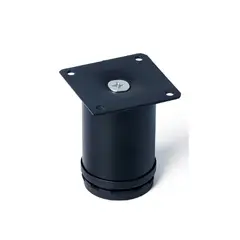 MADECENTRO - Pata 697 Acero 201 con Nivelador 80 Mm Negra