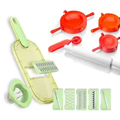 CHEF MASTER - Combo Rallador Cocina 6 en 1 + Set 3 Moldes Empanadas