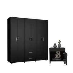VIRTUAL MUEBLES - Combo Habitación Rock Closet + Mesa de Noche