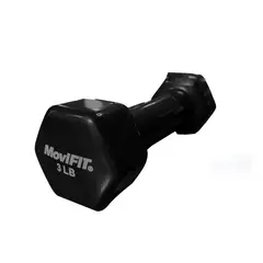 MOVIFIT - Mancuerna Hexagonal Recubierta En Vinilo 3 Lbs