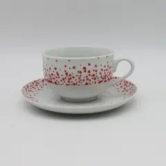 ESPIRAL - Set 4 Tazas 250Cc + Plato Lluvia De Corazones