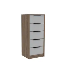 VIRTUAL MUEBLES - Organizador Wesley 108X45X41Cm 5 Cajones Miel