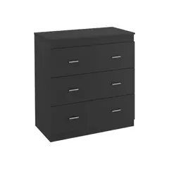 VIRTUAL MUEBLES - Organizador Camille 84X80X43Cm 3 Cajones Wengue