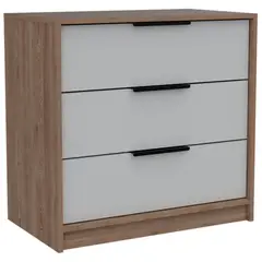 VIRTUAL MUEBLES - Organizador Wesley 69X70X41Cm 3 Cajones Miel