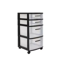 MQ - Gavetero Organizador 4 Niveles Negro Multiusos