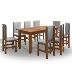 MUEBLES 2020 - Comedor Bufalo 8 puestos Moderno en MDP y Madera 78X84X180