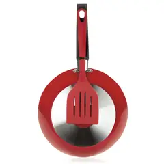 2020 HOME - Sartén con Espátula Aspiración 24 Cm Rojo