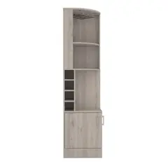 VIRTUAL MUEBLES - Bar Esquinero Celeste 181X47X47Cm 2 Puerta Humo