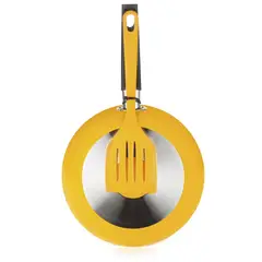 2020 HOME - Sartén con Espátula Aspiración 20 Cm Amarillo