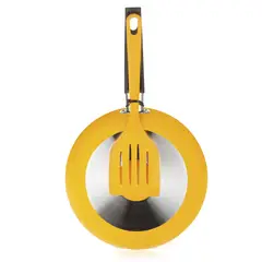 2020 HOME - Sartén con Espátula Aspiración 24 Cm Amarillo