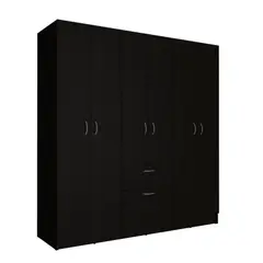 VIRTUAL MUEBLES - Closet Adira 170X162X47Cm 6 Puertas Wengue