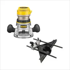 DEWALT - Combo Ruteadora Base Fija 1/2 + Guia Universal