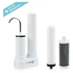 ECOTRADE FILTERS - Filtro Purificador De Agua Alcalino Ecoultra3 Más Kit De 2 Repuestos
