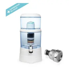 ECOTRADE FILTERS - Filtro Purificador De Agua Bioenergetico Con Capacidad De 14 Litros Más Grifo Ahorrador De Agua